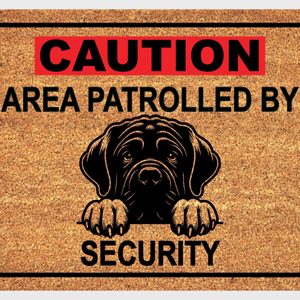 Neapolitan Mastiff Security Door Mat - Neapolitan Mastiff Welcome Mat 