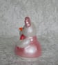 Ceramic Small Pink Christmas Xmas Snow Girl Figurine Ornament Decoration. - Image 2