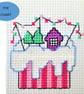 Christmas Village Cupcake Cross Stitch Digital Download PDF Chart - Image 1