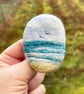 Cornwall Pebble Brooch – Needle Felted & Hand Embroidered - Image 2