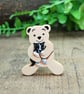 Border Collie Puppy Pin Badge, Handmade Dog Owner Gift, Dog Mum Dad Gift - Image 1