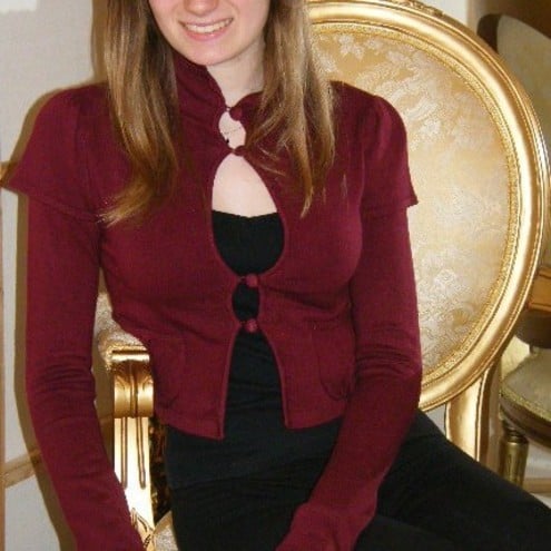 ON SALE Jacket - Knitted - Wine UK Size 6-10