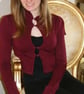 ON SALE Jacket - Knitted - Wine UK Size 6-10