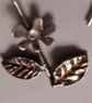 Silver flower earrings - Image 3