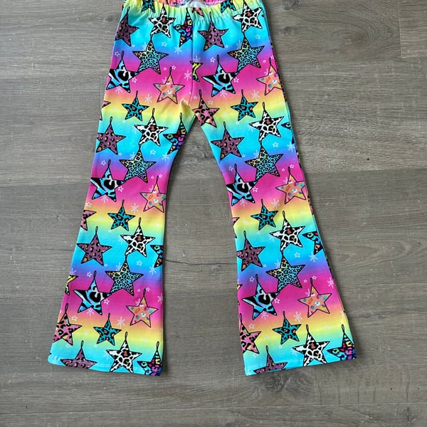 Fun Festive Ombre Rainbow Kick Flare Leggings 3 years only left 