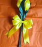 Beautiful Trio of Yellow Ribbon Tulips - Yellow Bow. Faux Flowers Gift - Image 2