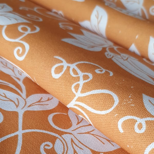 Pumpkin Orange 'Pea' fabric