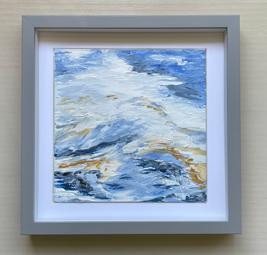 Painting Abstract Acrylic Painting, Seascape painting, acrylic ocean inspired