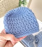 Handmade Crochet Baby Hat and Booties Set - Newborn Baby Gift  - Image 3