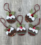  Christmas Pudding Wool Hanging Decoration  - Image 8