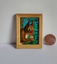 Red Squirrel and the Walnut Miniature Oil Painting - Image 4