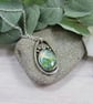 Dichroic Glass Valley Necklace, Sterling Silver Pendant
