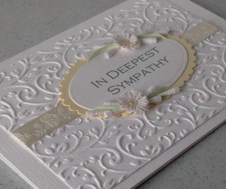 Quilled sympathy card, paper quilling, handmade Folksy