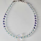 Clear crystal butterfly bracelet 