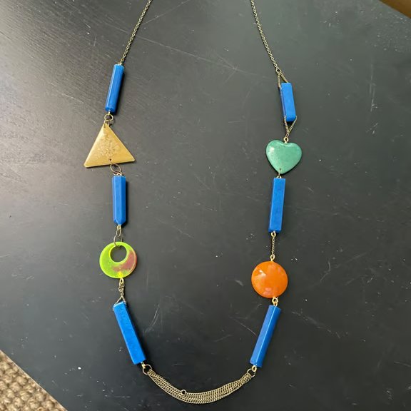 'Viv' Long Resin Necklace