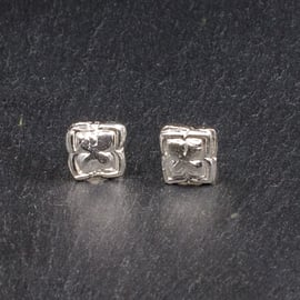 Square Pattern Stud Earrings (FSS16)