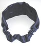 Satin Headband Navy Blue Mulberry Hairband Elasticated - Image 4