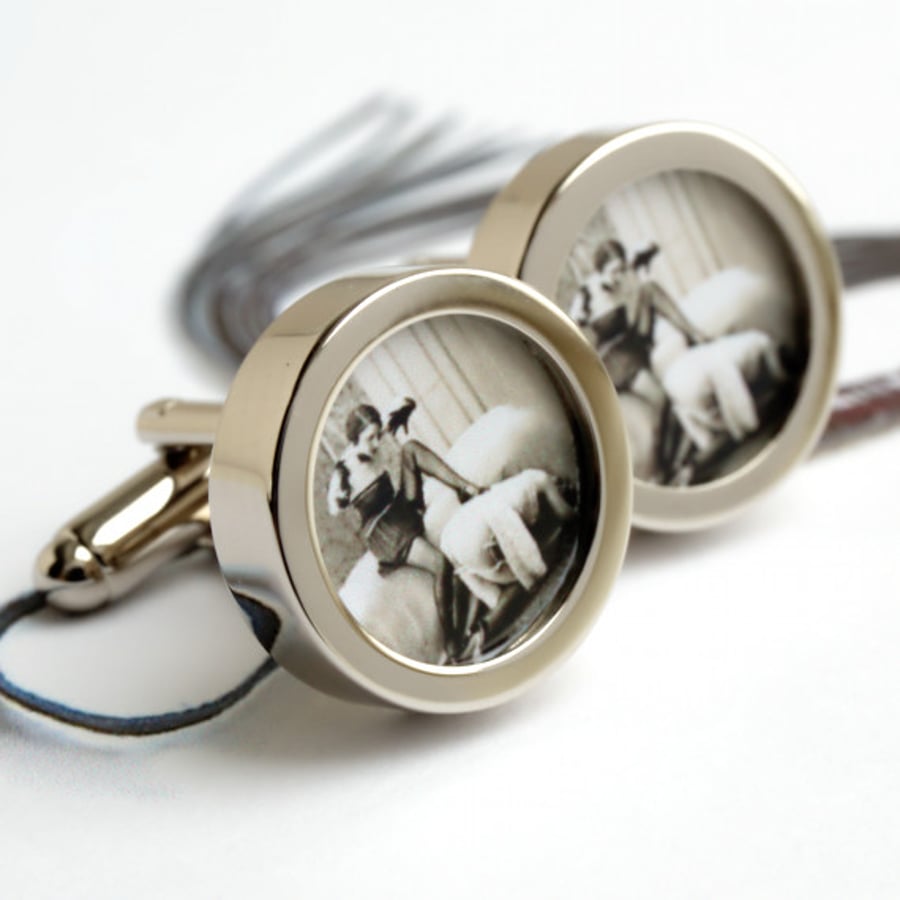 Vintage Erotic Nude Cufflinks - Spank Me