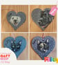 Pet heart shaped bauble, hanging decoration, dog portrait, craft drop
