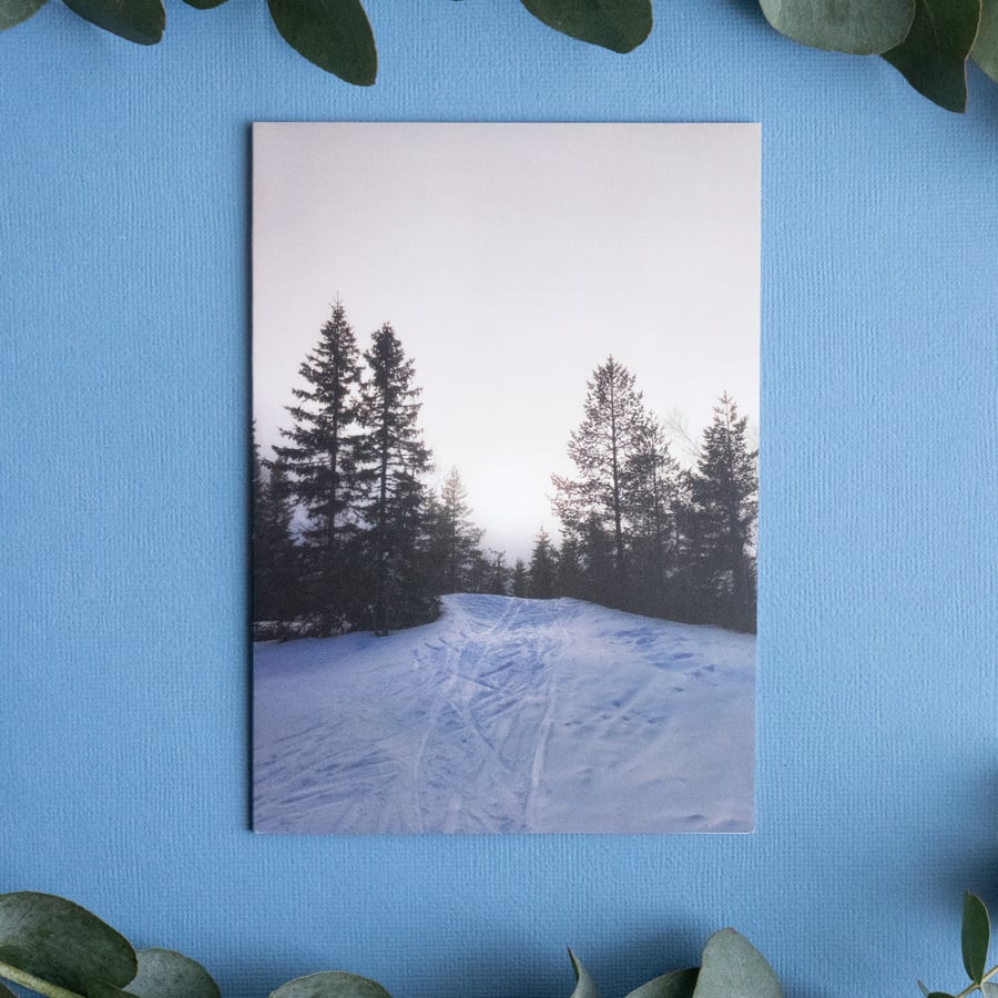 Landscape Greeting Card - Blank - Sunset at Fredriksberg, Sweden