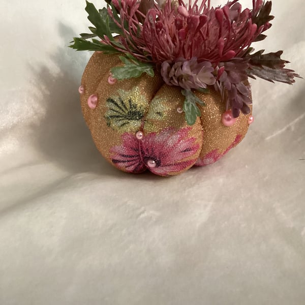 Stuffed pumpkin, sparkly pumpkins, floral pumpkin