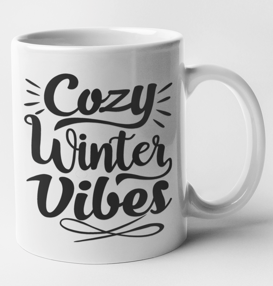 Cozy Winter Vibes Christmas Mug - Funny Novelty Christmas Mug Gift