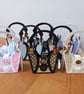 Pink Dotty "Tres Chic" Handbag style gift bag, handmade - Image 3
