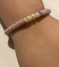 Pastel clay bead bracelet 