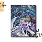 Handmade Acrylic Fluid Art - Original Abstract Painting