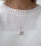 Aquamarine and pearl silver necklace  - Image 3