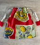 Red Drawstring Bag Vintage 1960s Kitchenalia Fabric  - Image 2
