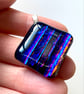 Midnight Stripe Dichroic Glass Pendant Necklace  - Image 1