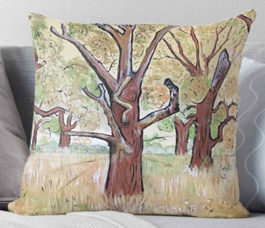 Throw Cushion Featuring The Painting ‘SeedTime And Harvest’