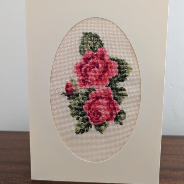 Cross Stitch Flower Cards (Rosy Posy) 