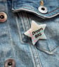Dream Big - Polymer Clay Sparkly Pin Badge