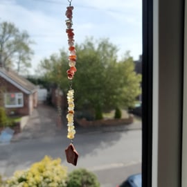 Gemstone sun catcher window charm 