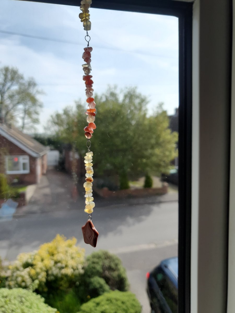 Gemstone sun catcher window charm 