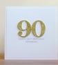 Handmade 90th birthday card - personalised with any age and message - Image 2