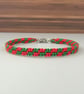 Christmas two tone bracelet for women. 7" Adjustable to 8"               REF:621