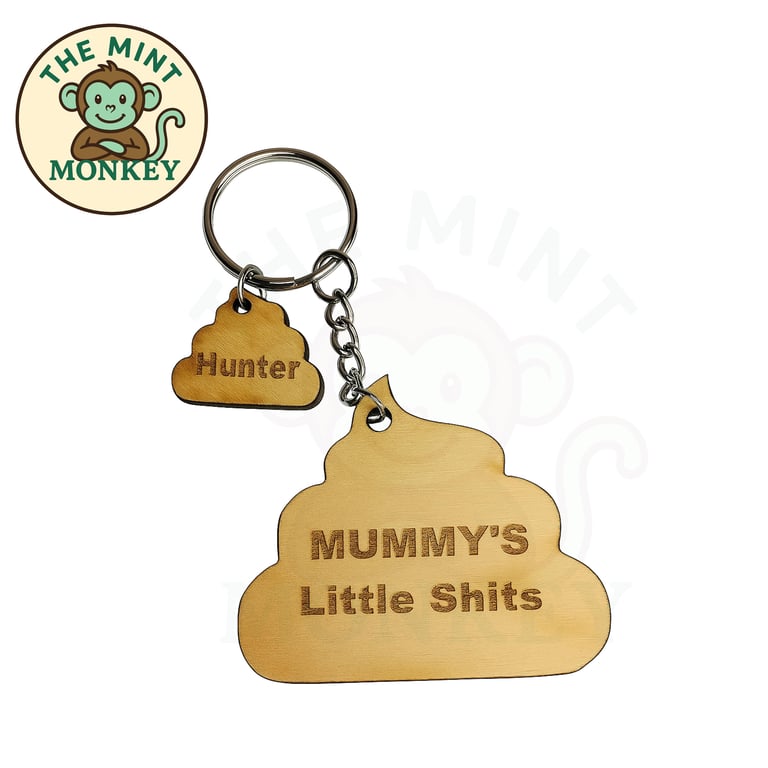 Personalised Mum Keychain Mummy s Little Shits Funny Gift for Mum Custom Names
