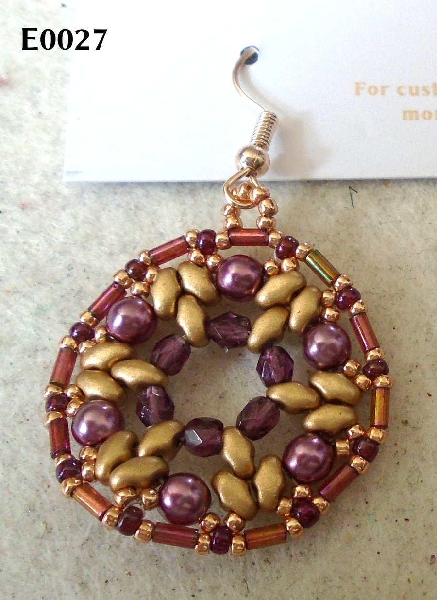 1920s-style bead earrings (customisable)