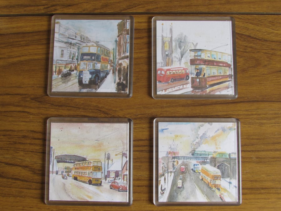 Newcastle Transport Christmas Coasters