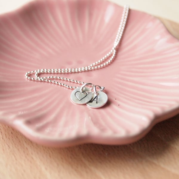 Initial Heart Duo Pendant