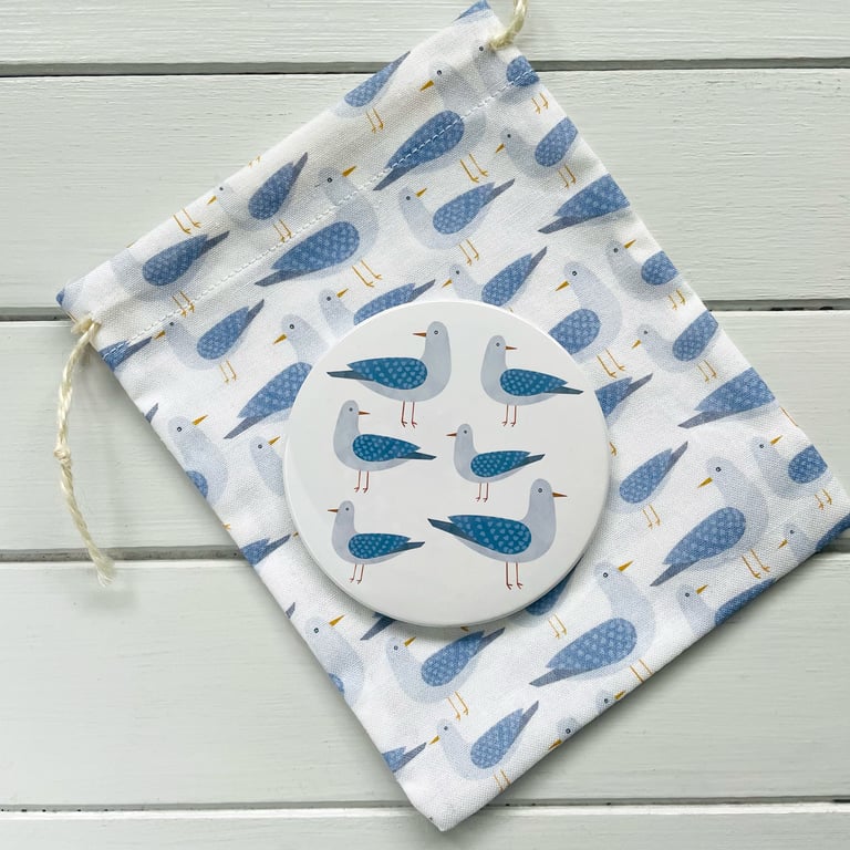 Large Gulls Birds Mirror - Perfectly Imperfect Sale