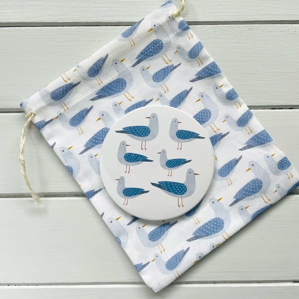 Large Gulls Birds Mirror - Perfectly Imperfect Sale