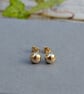Recycled Solid 9ct Gold Smooth Pebble Earrings - JBJ3046 - Image 5