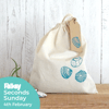 Sea shell natural cotton drawstring bag - seconds sunday Gift Party Produce bag