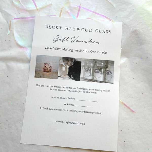 Gift Voucher - Make a fused glass wave 