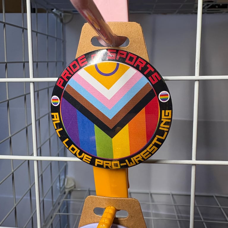 Pride of sport NJPW button Badge, Pro Wrestling Themed AEW WWE pin badge (58mm2.