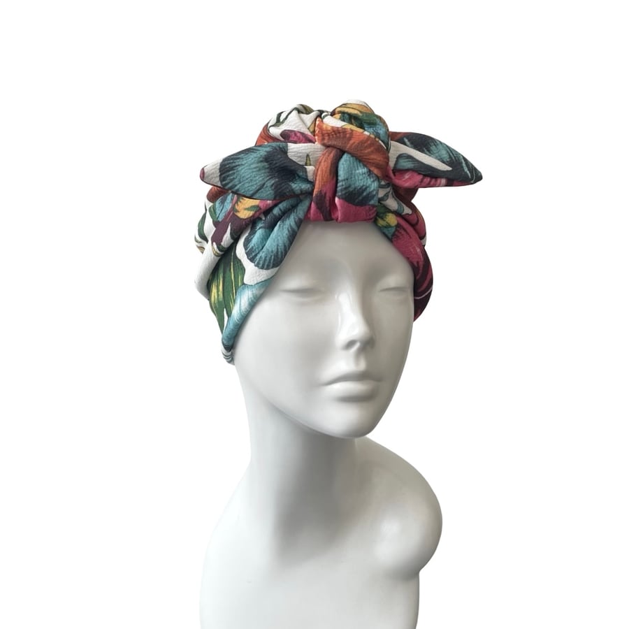 Vintage Style Turban for Women, Knotted Women's Turban, Front Knot Turban Hat